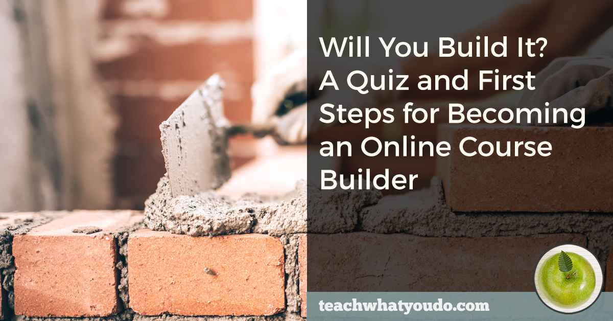 Will You Build It? A Quiz and First Steps for an Online Course