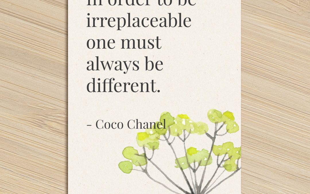 {instapost} To be irreplaceable: be different